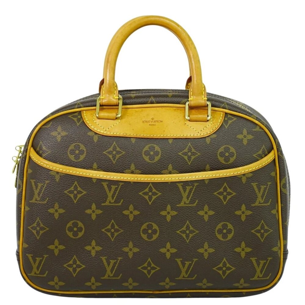 Louis Vuitton Trouville Monogram Canvas Handbag Brown Gold